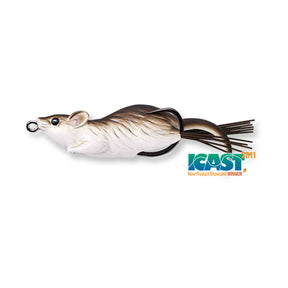 Live Target Hollow Body Mouse 3 1/2 Brown / White Topwater
