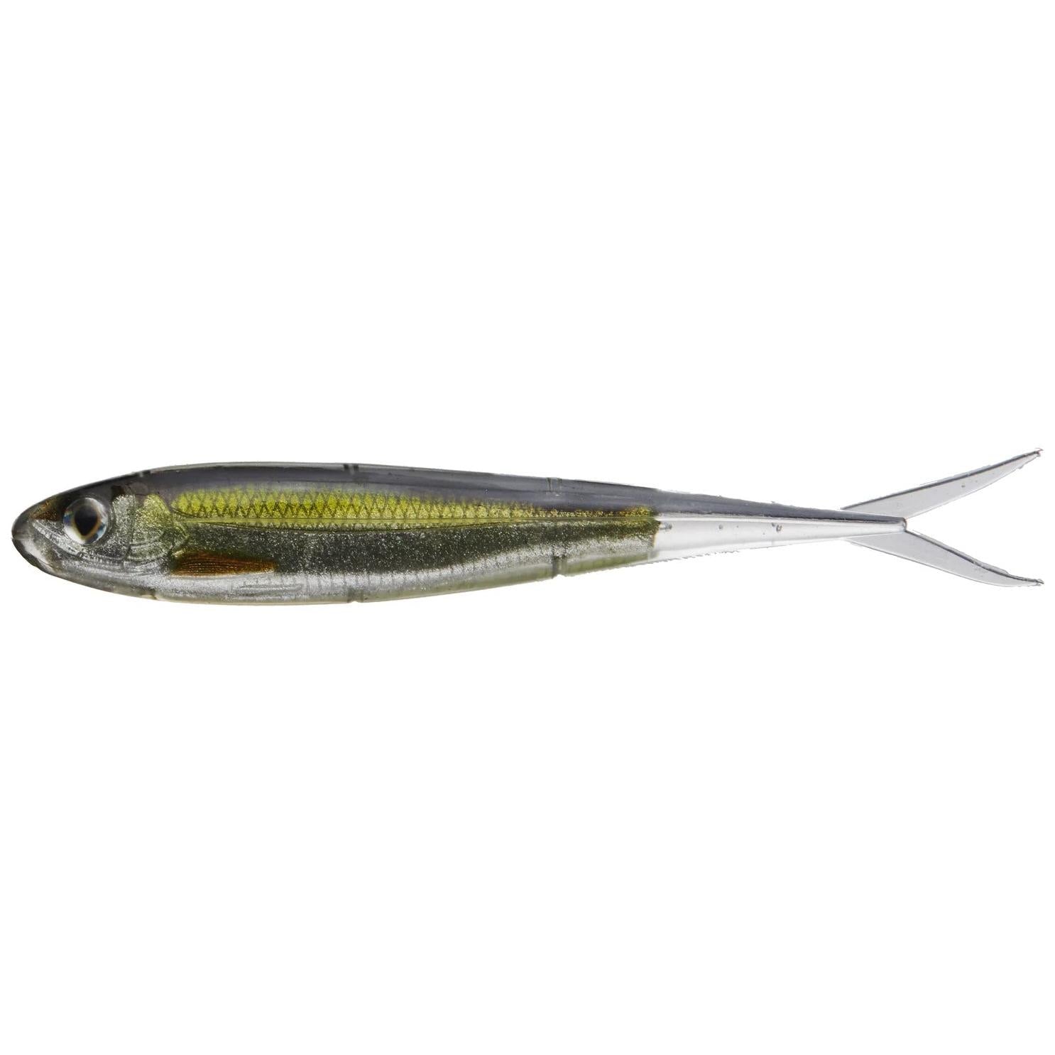 View of LiveTarget Minnow Soft Jerkbait 4 1/2" Silver/Green available at EZOKO Fishing