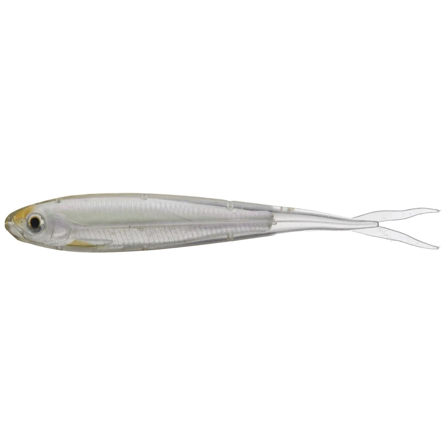 View of LiveTarget Minnow Soft Jerkbait 4 1/2" Silver/Pearl available at EZOKO Fishing