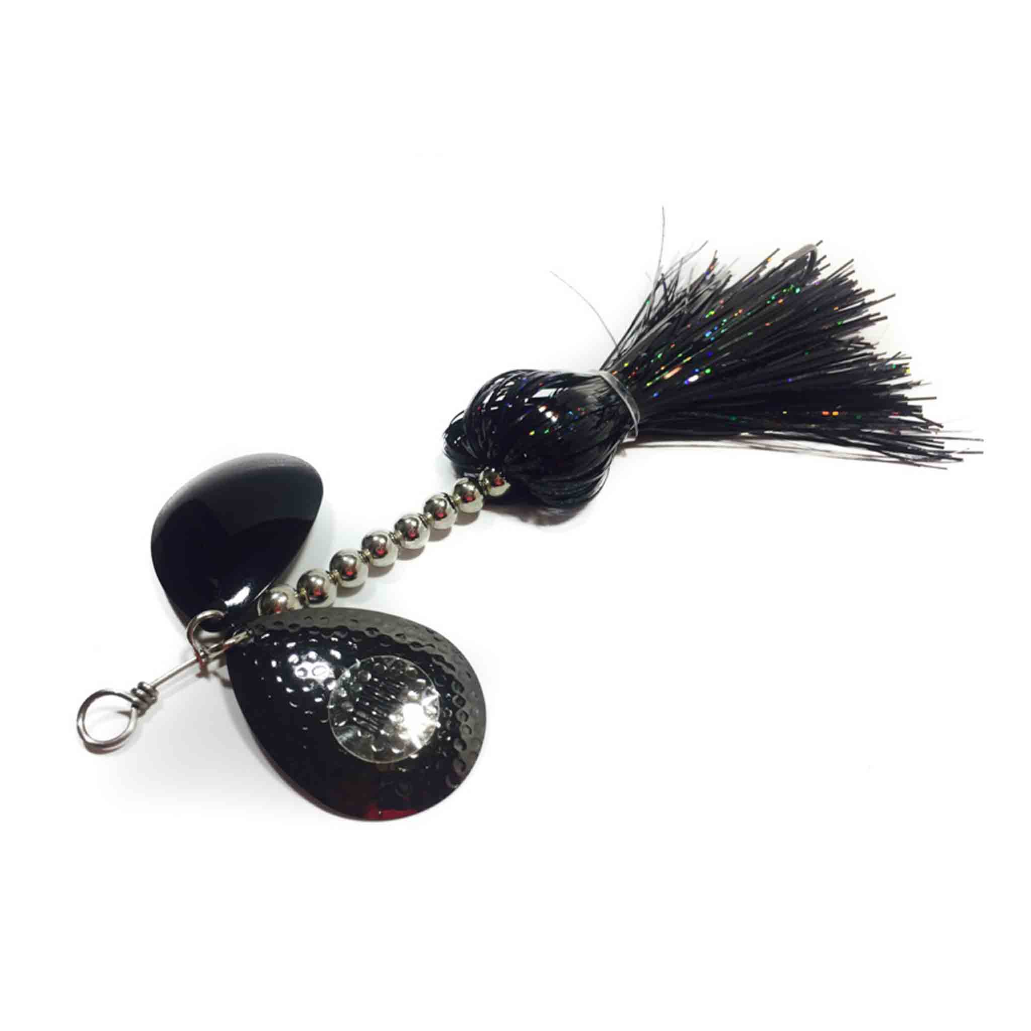 View of Bucktails Llungen Lures DC-8 Flashabou Bucktail Cash available at EZOKO Fishing