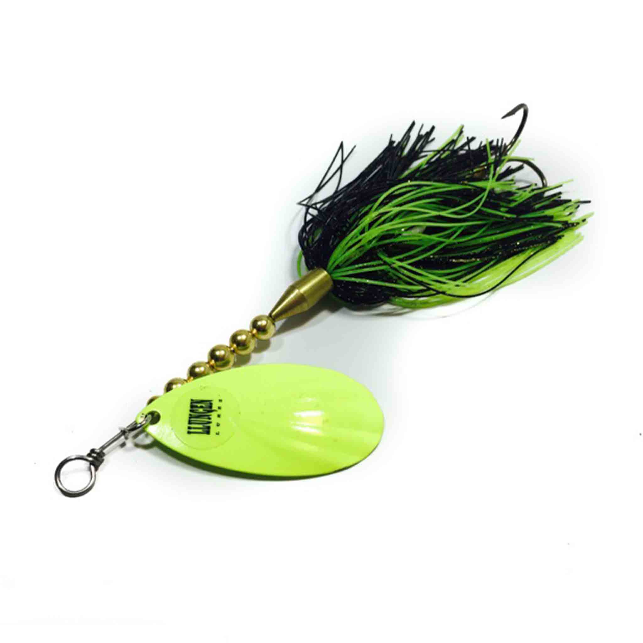 View of Bucktails Llungen Lures LT-9 Bucktail Black / Chartreuse available at EZOKO Fishing