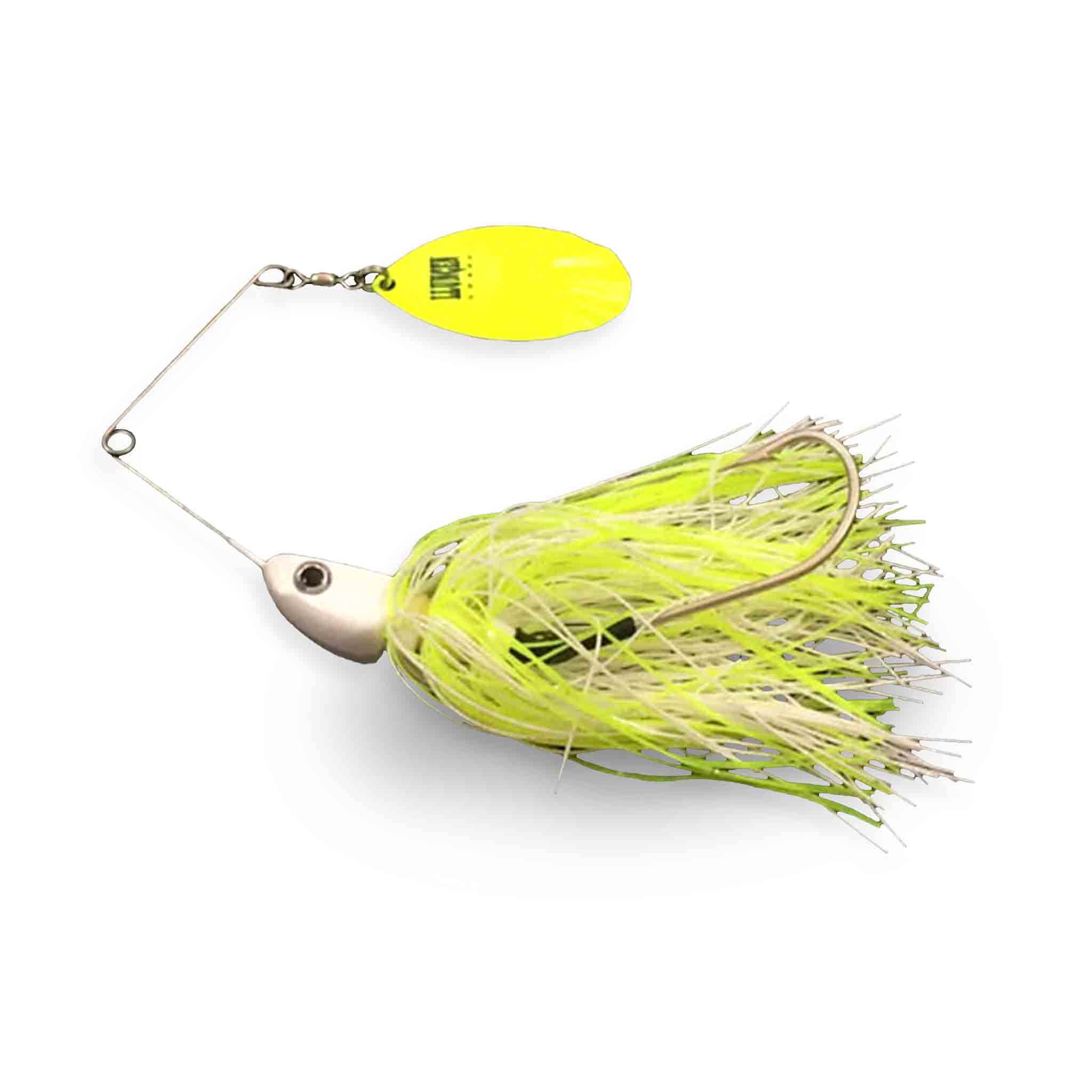 View of Spinnerbaits Llungen Lures Standard Nutbuster Spinnerbait Lemon Head available at EZOKO Fishing