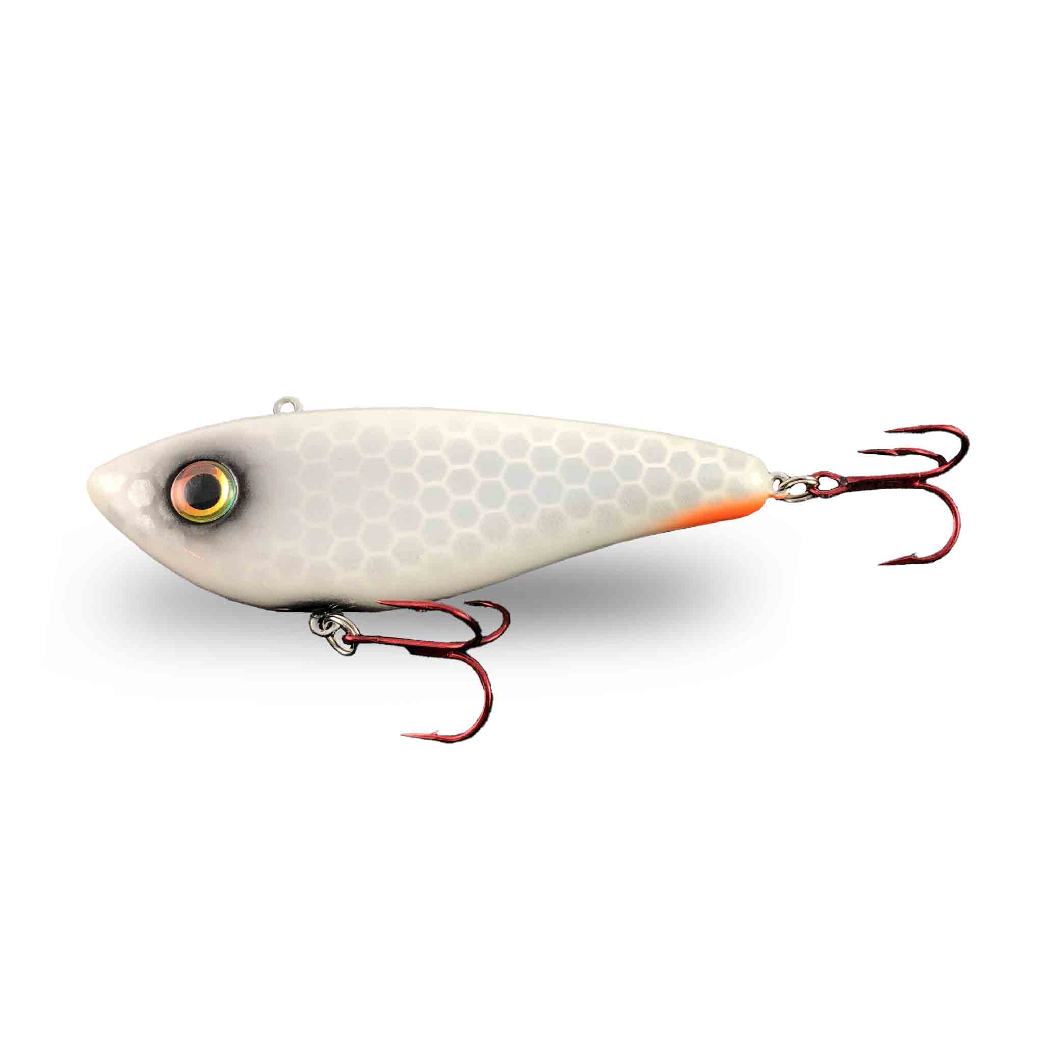 View of Lipless_Crankbaits Llungen Lures Tony Grant Rattlin' Shad 6" Lipless Crankbait Ghost Shad available at EZOKO Fishing