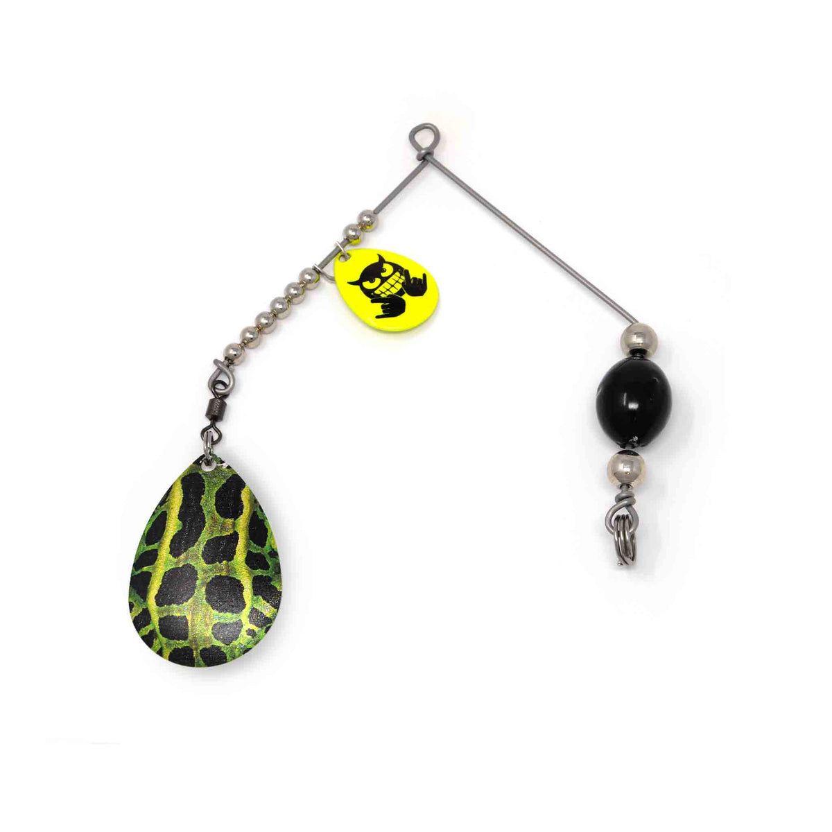 Mad Chasse Colorado Blade Spinner Bait Attachment 1.5oz / #C8 Green Frog / Yellow Chartreuse Nickel Lures Add-on
