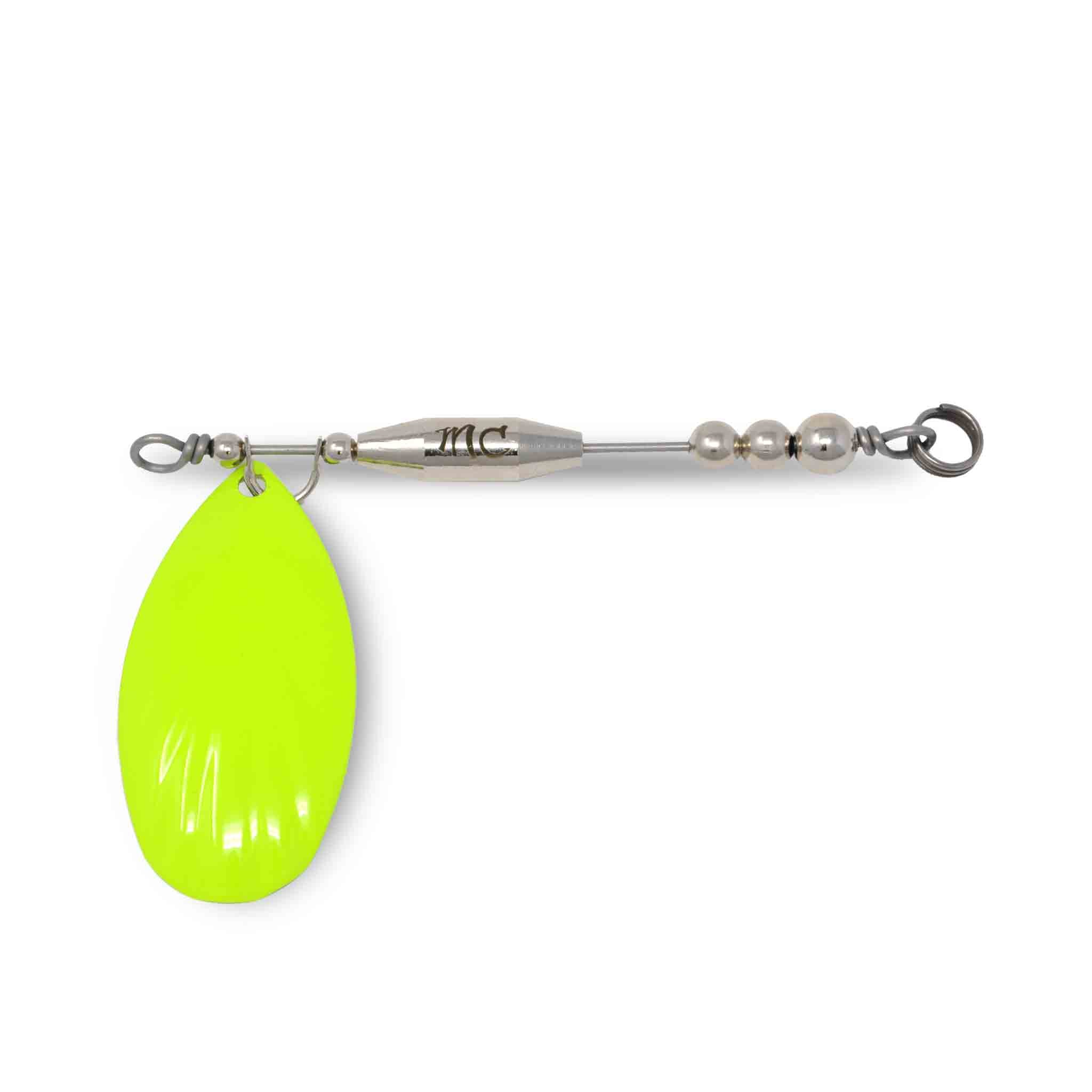 Mad Chasse In line Attachment Nickel Fluted #8 Green Chartreuse Lures Add-on
