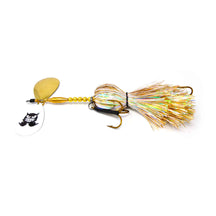 View of Bucktails Mad Chasse Mini Double Fluted 9/9 Bucktail Crystal Eye available at EZOKO Pike and Musky Shop