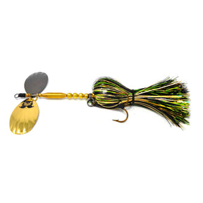View of Bucktails Mad Chasse Mini Double Fluted 9/9 Bucktail Lawton available at EZOKO Pike and Musky Shop