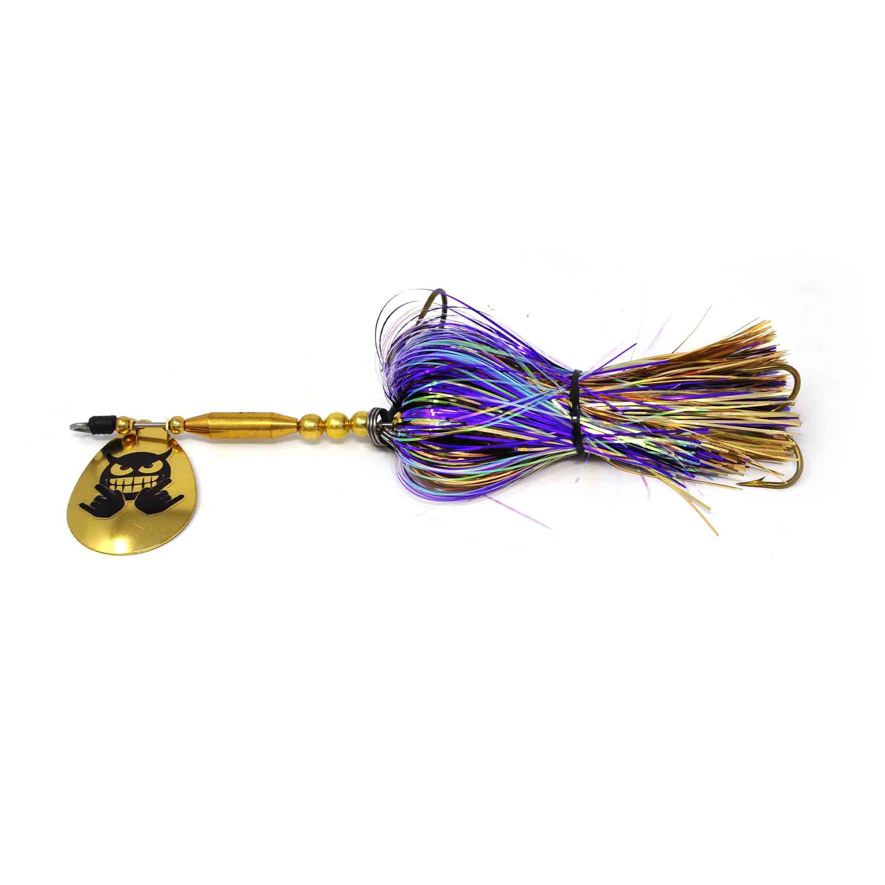 View of Bucktails Mad Chasse Mini Single Colorado 8 Bucktail June Bug available at EZOKO Pike and Musky Shop