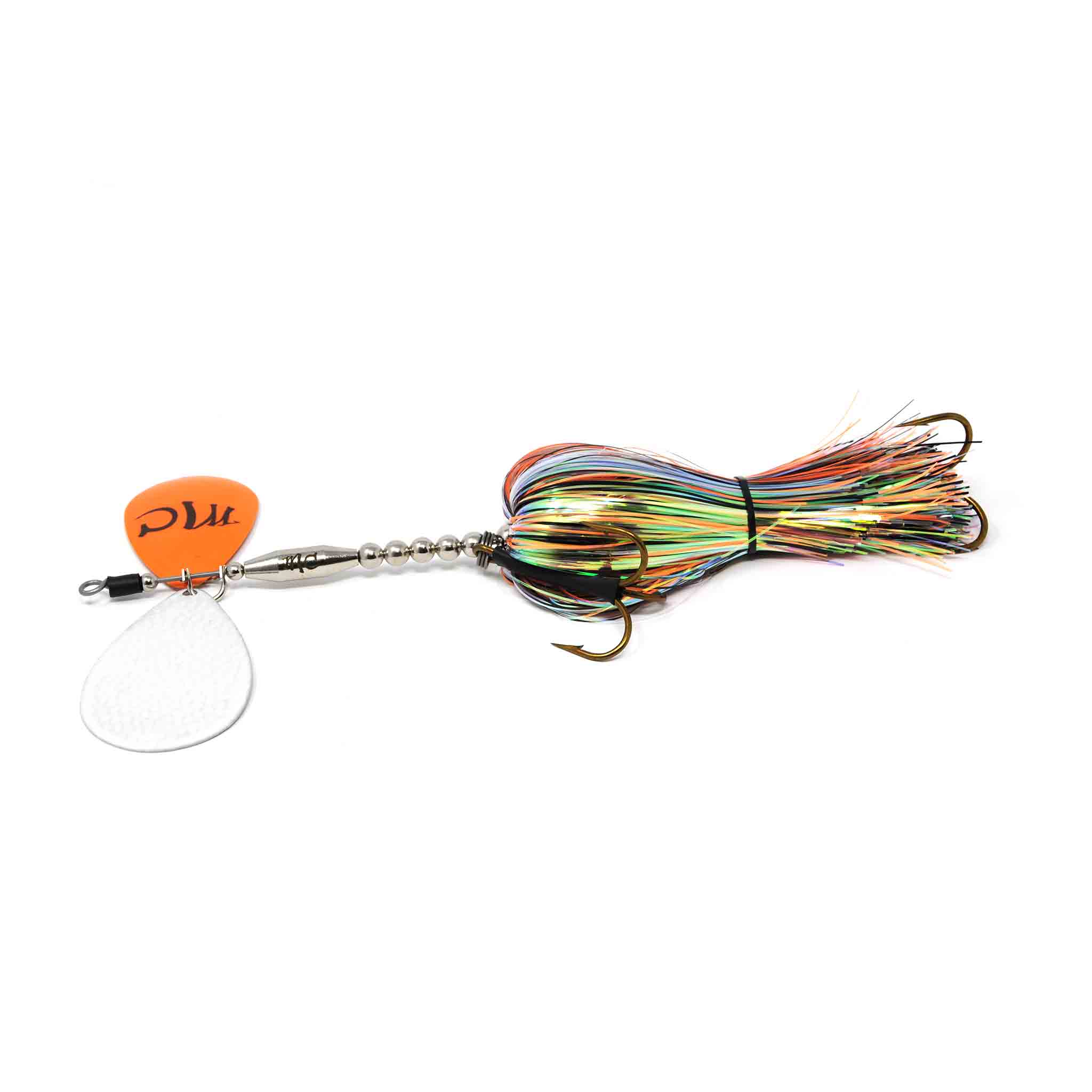 View of Bucktails Mad Chasse Regular Double Colorado 9/10 Bucktail Halloween Pearl available at EZOKO Fishing
