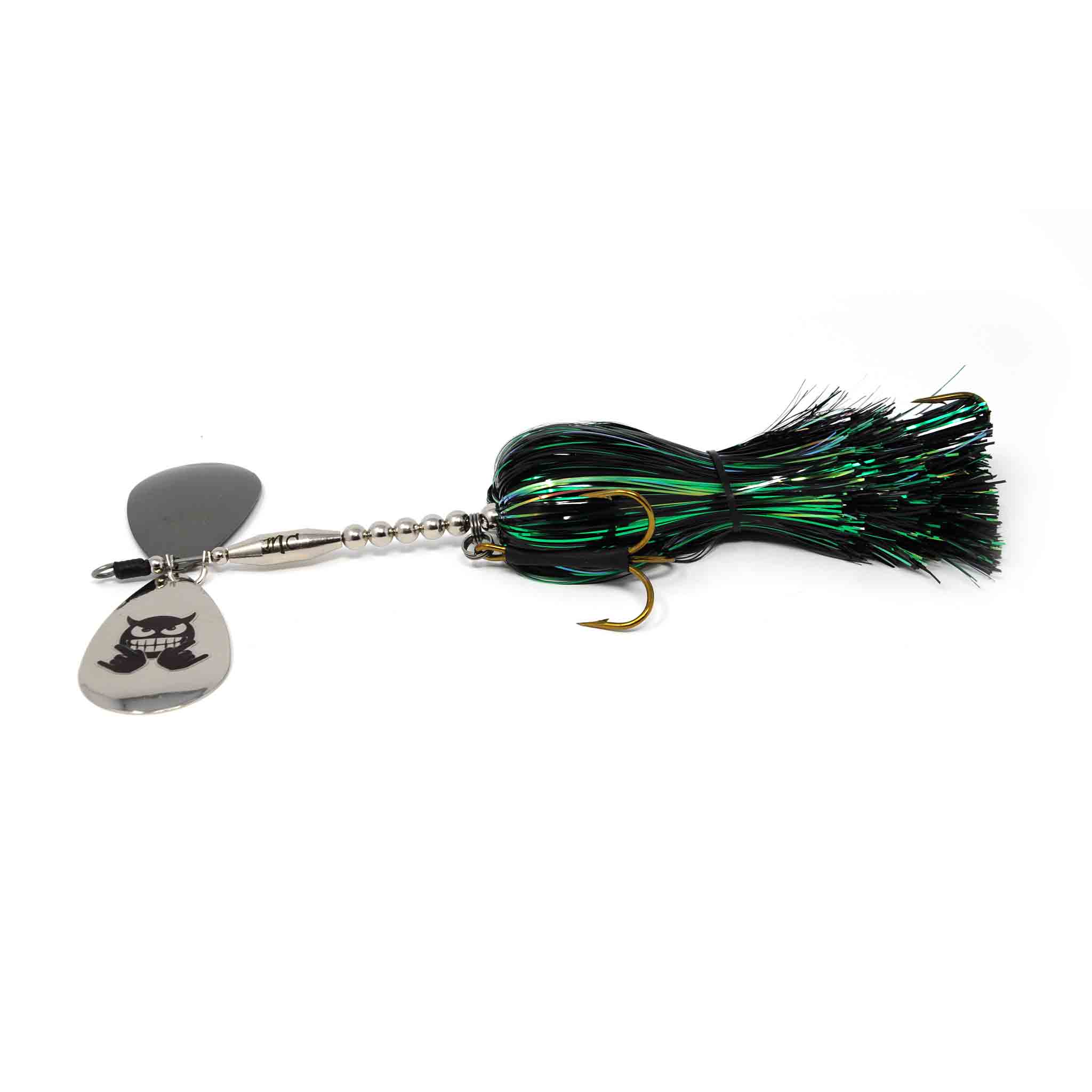 View of Bucktails Mad Chasse Regular Double Colorado 9/9 Bucktail Toxic Pearl available at EZOKO Fishing