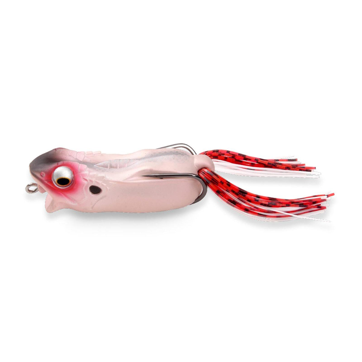 View of Megabass Gabarin Jr. Frog WHITE PEACH available at EZOKO Fishing