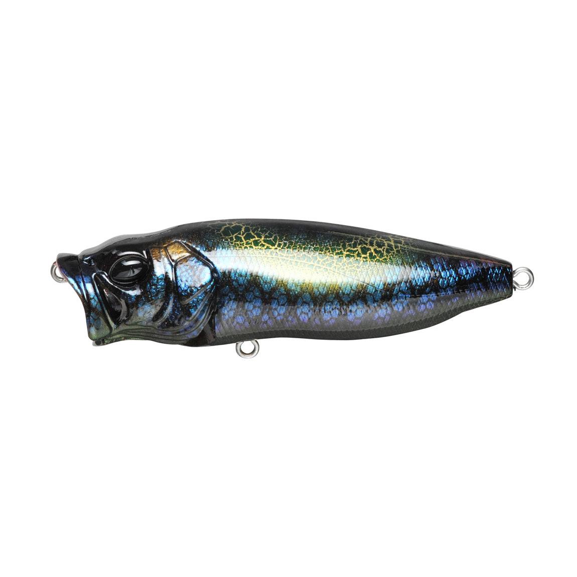 View of Topwater Megabass Popmax Popper Black Orochi available at EZOKO Fishing