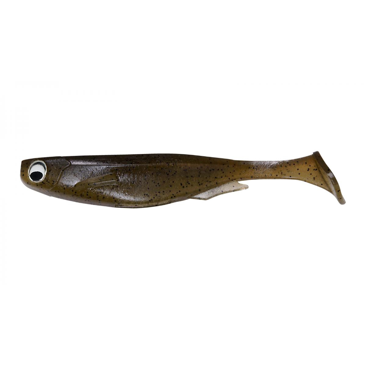 View of Softbaits Megabass Spark Shad 4in. Swimbait Green Pumpkin available at EZOKO Fishing