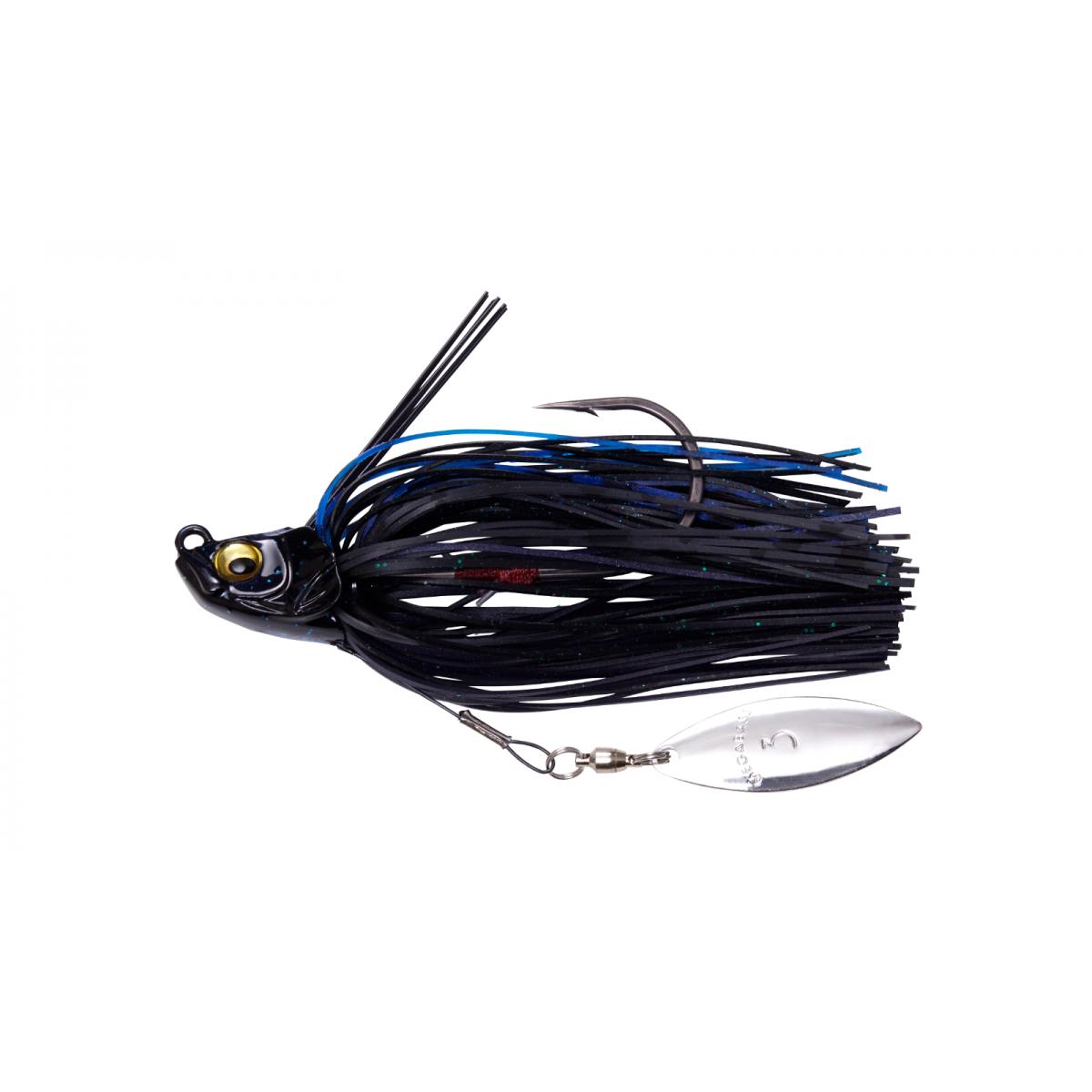View of Jigs Megabass Uoze Swimmer Swim Jig Black Blue 1/4oz available at EZOKO Fishing