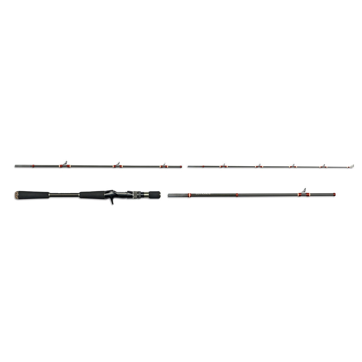 View of Baitcast rod Megabass Valkyrie World Expedition Travel Baitcaster Rods 6'8" available at EZOKO Pike and Musky Shop
