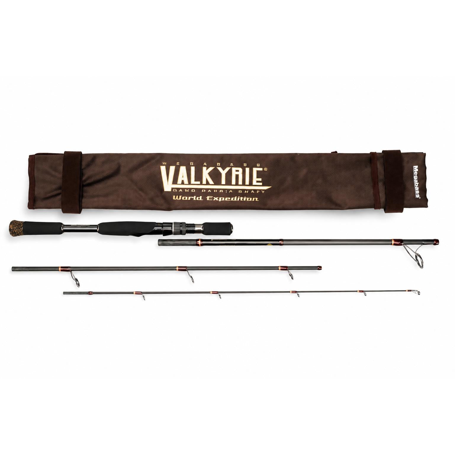 View of Spinning_Rods Megabass Valkyrie World Expedition Travel Spinning Rods VKS-76M-4 Medium 7'6" available at EZOKO Fishing