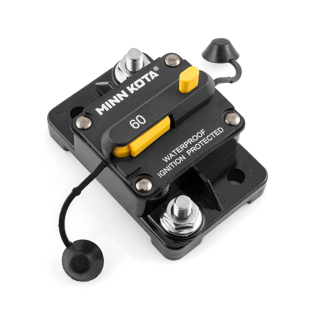 View of electronic_accessories Minn Kota Circuit Breaker / MKR 27 (60A Waterproof) available at EZOKO Pike and Musky Shop