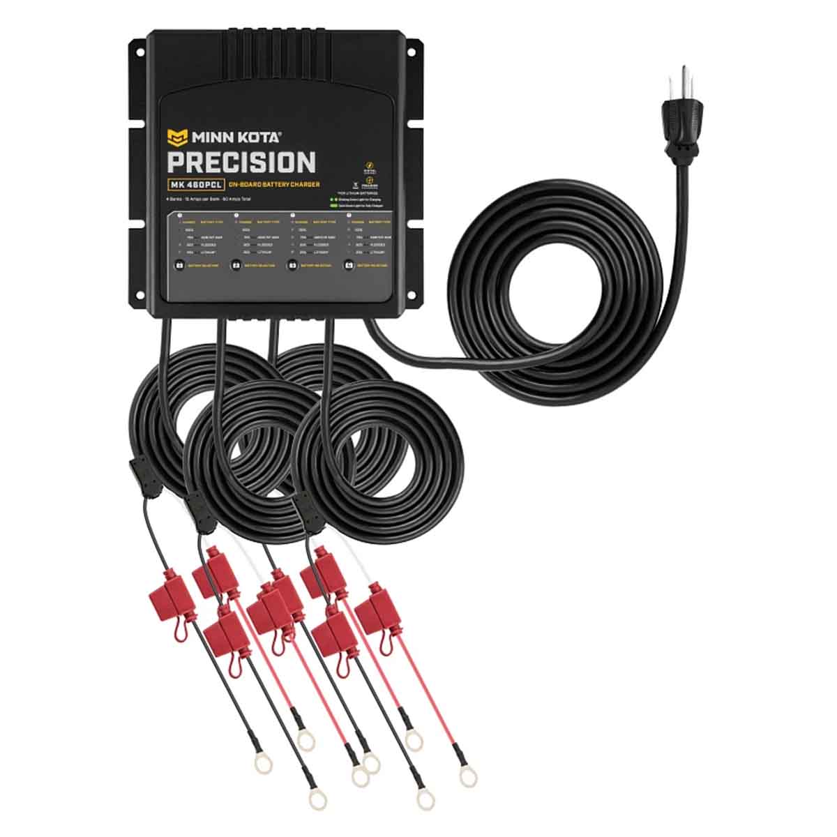 View of batteries_chargers Minn Kota Precision Charger MK 460 PCL - 4 banks x 15 amps available at EZOKO Pike and Musky Shop