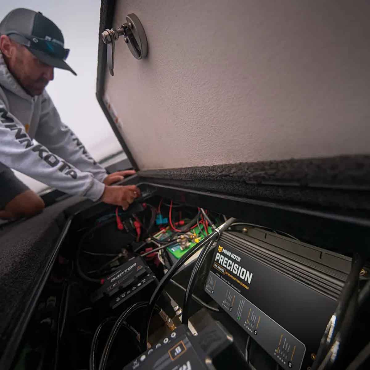 View of batteries_chargers Minn Kota Precision Charger MK 460 PCL - 4 banks x 15 amps available at EZOKO Pike and Musky Shop
