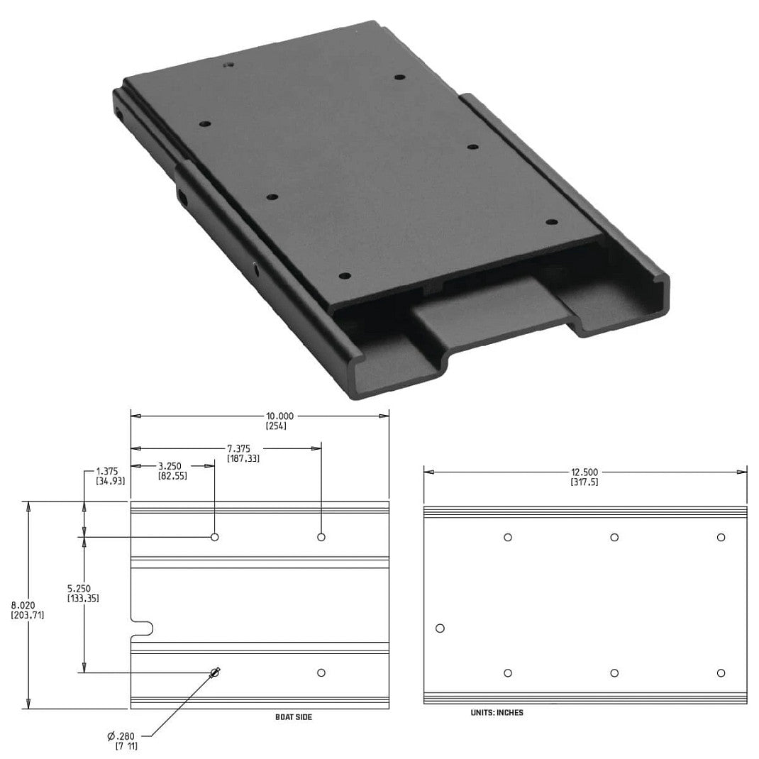 View of boating_accessories Minn Kota Quick Release Bracket / MKA-16-03 available at EZOKO Pike and Musky Shop