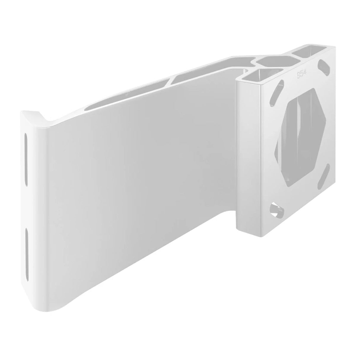 View of electronic_accessories Minn Kota Raptor Jack Plate Adapter Bracket White Starboard 5'' with Rise of 4'' available at EZOKO Pike and Musky Shop