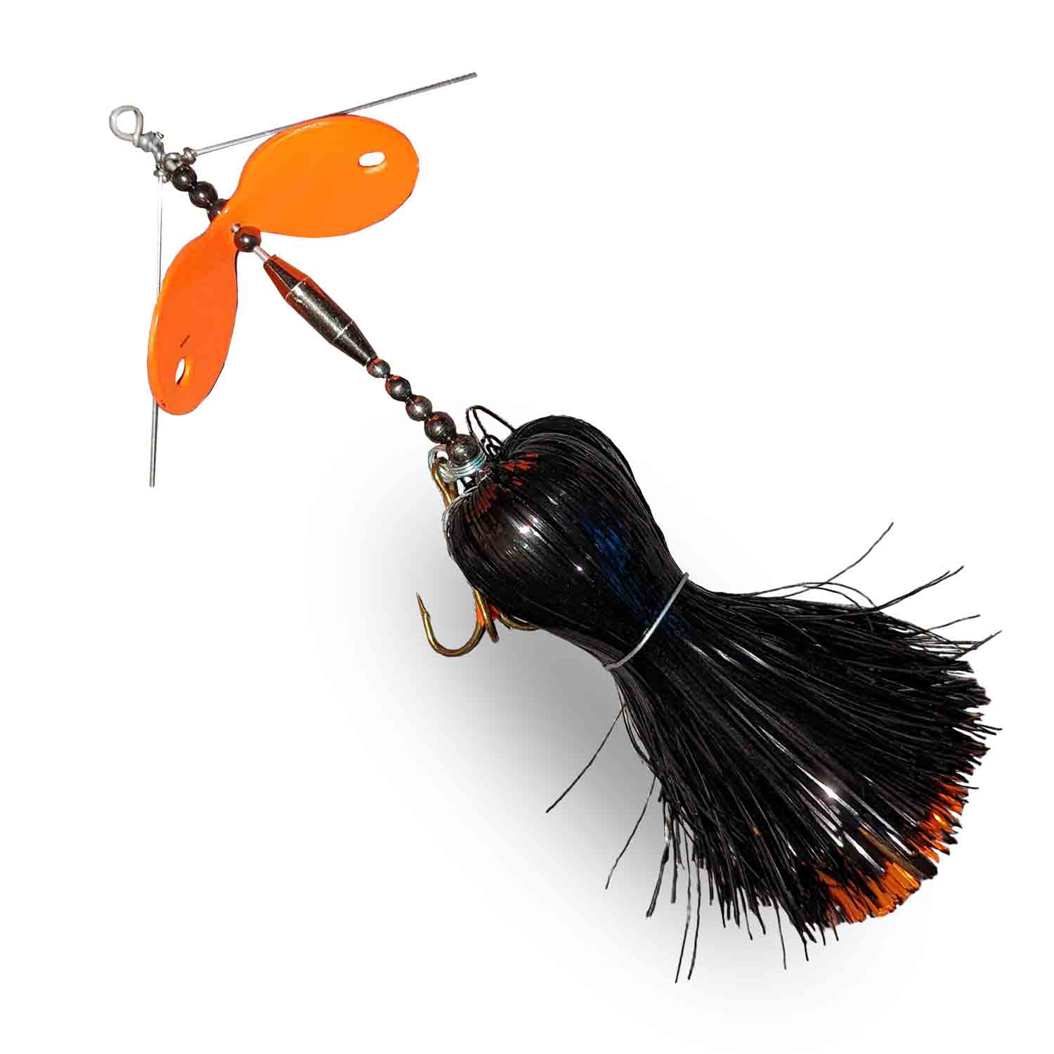 View of Bucktails Muskie Munchies Big Double Slurp Bucktail Halloween Candy w/ Tickers w/o Flicker available at EZOKO Fishing