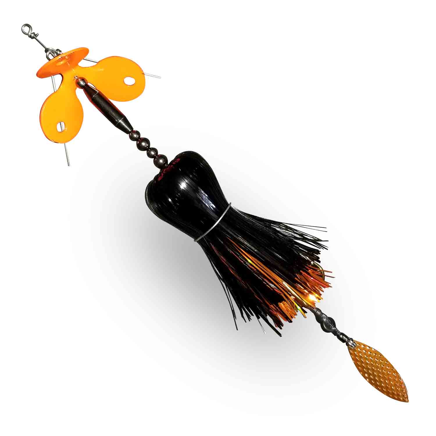 View of Bucktails Muskie Munchies Mini Triple Slurp Bucktail Halloween Candy w/ Tickers w/ Flicker available at EZOKO Fishing