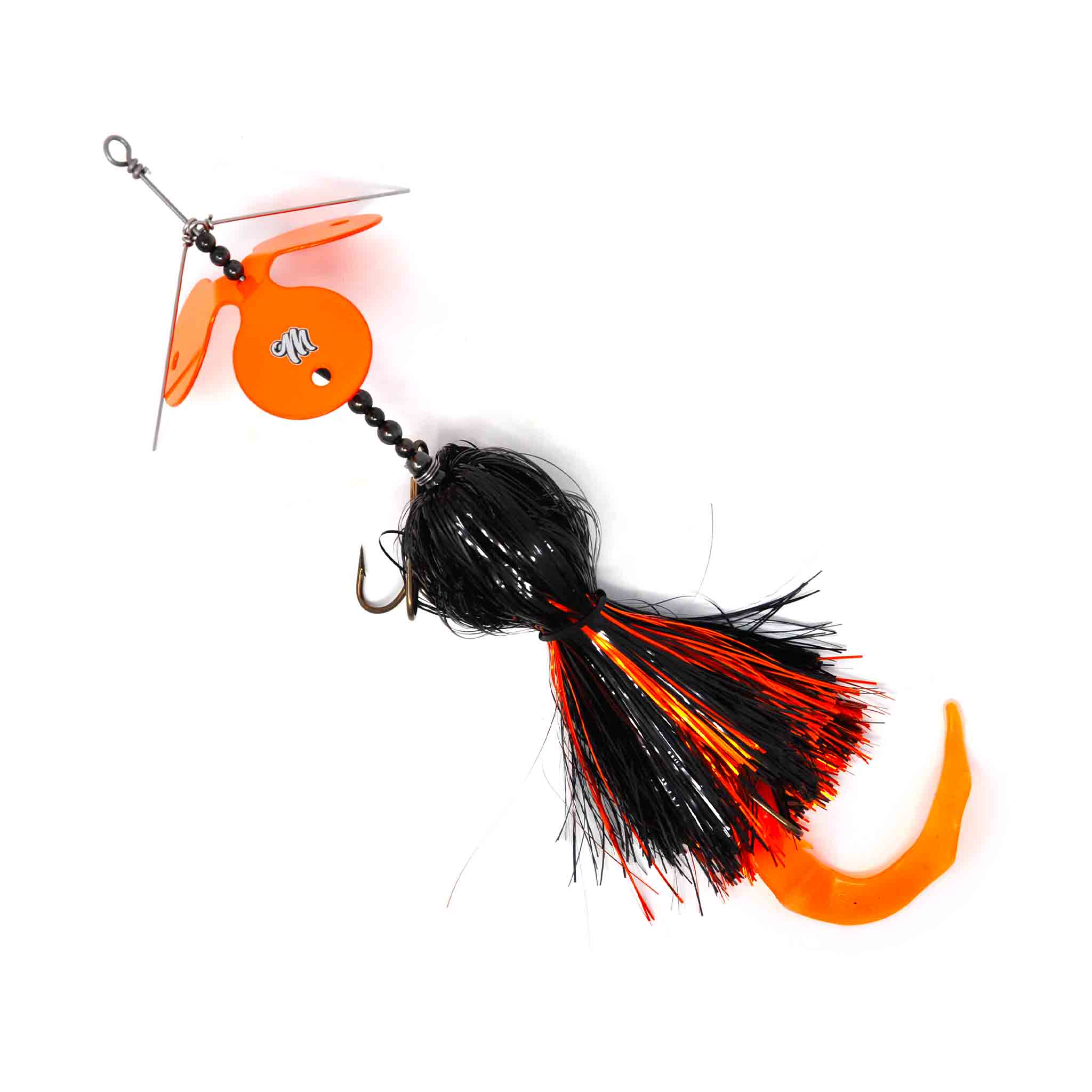 View of Bucktails Muskie Munchies Standard Ticker Killer Triple Slurp Bucktail Halloween Candy available at EZOKO Fishing