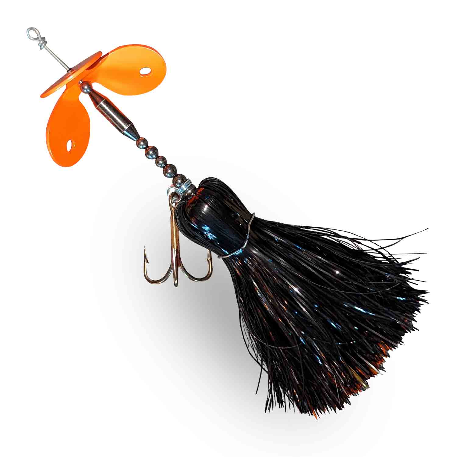 View of Bucktails Muskie Munchies Standard Triple Slurp Bucktail Halloween Candy w/o Ticker w/o Flicker available at EZOKO Fishing