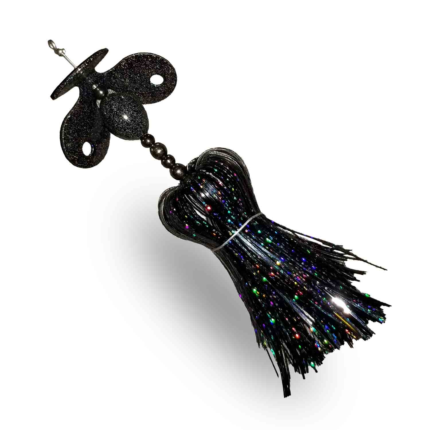 Muskie Munchies Trolling Mini Triple Slurp Black Licorice Bucktails