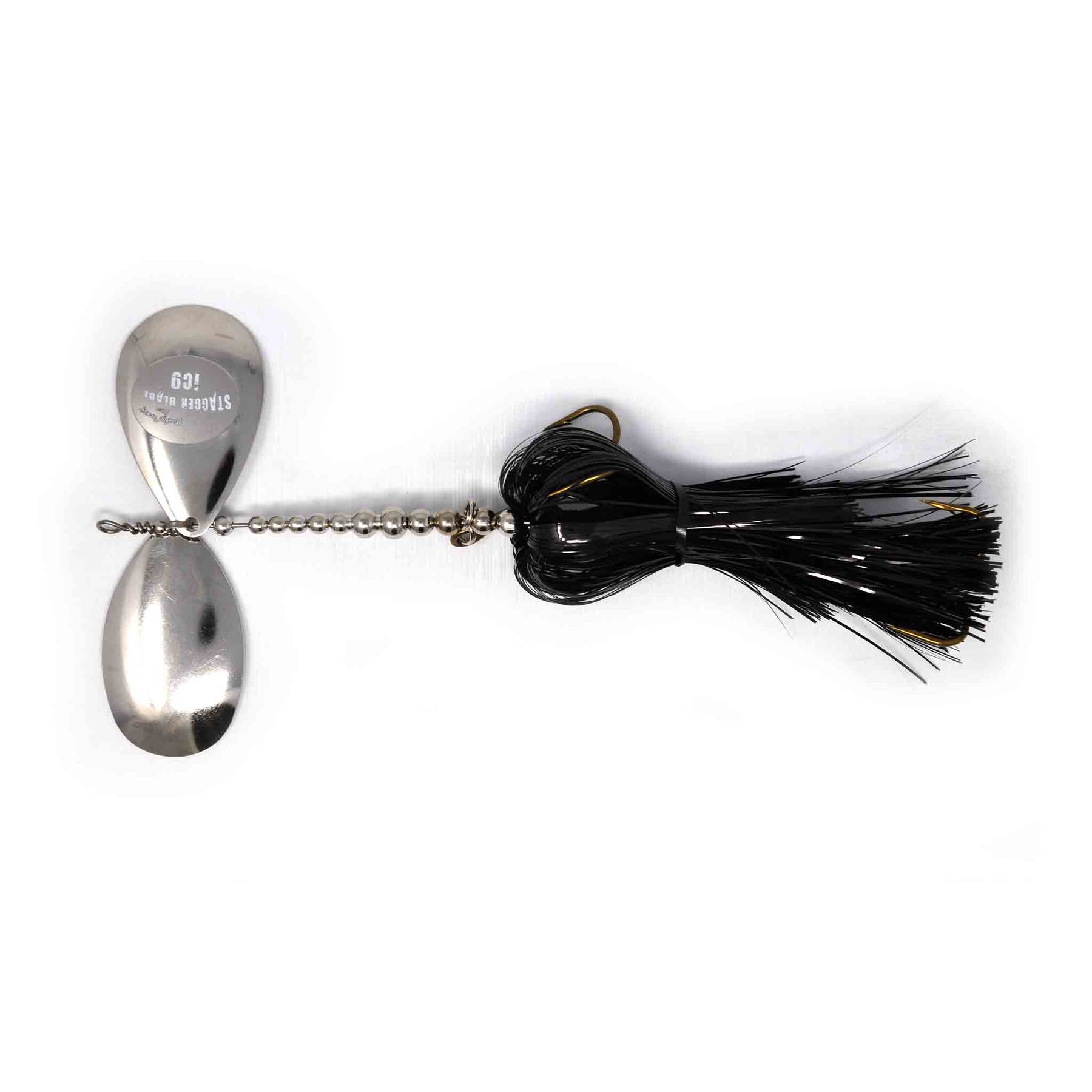 View of Bucktails Musky Frenzy IC9 Bucktail Black/Nickel available at EZOKO Pike and Musky Shop