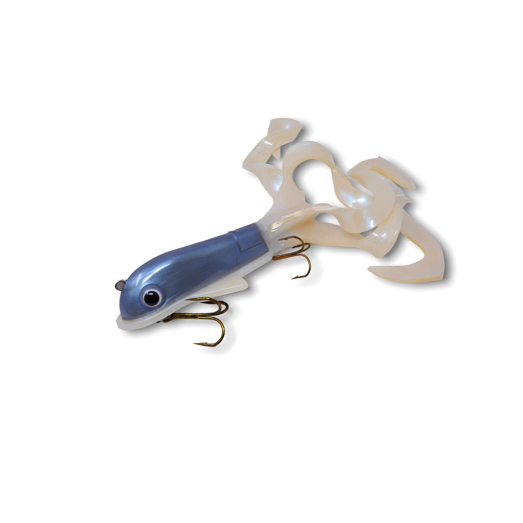 View of Rubber Musky innovation Quad Dawg UV Sliver Cisco available at EZOKO Pike and Musky Shop