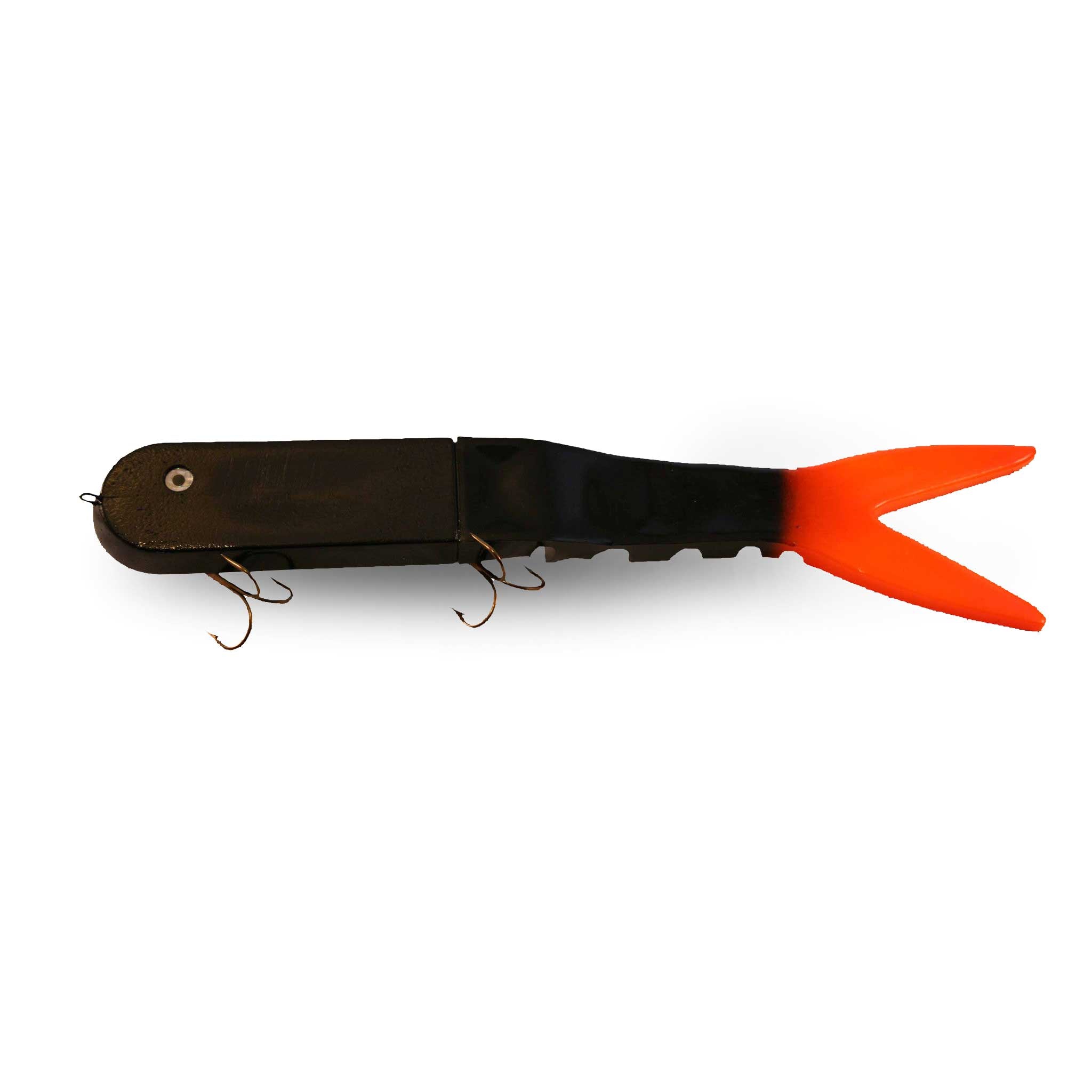View of Jerk-Glide_Baits Musky Innovations Dyin' Dawg Jerkbait Black / Orange available at EZOKO Fishing