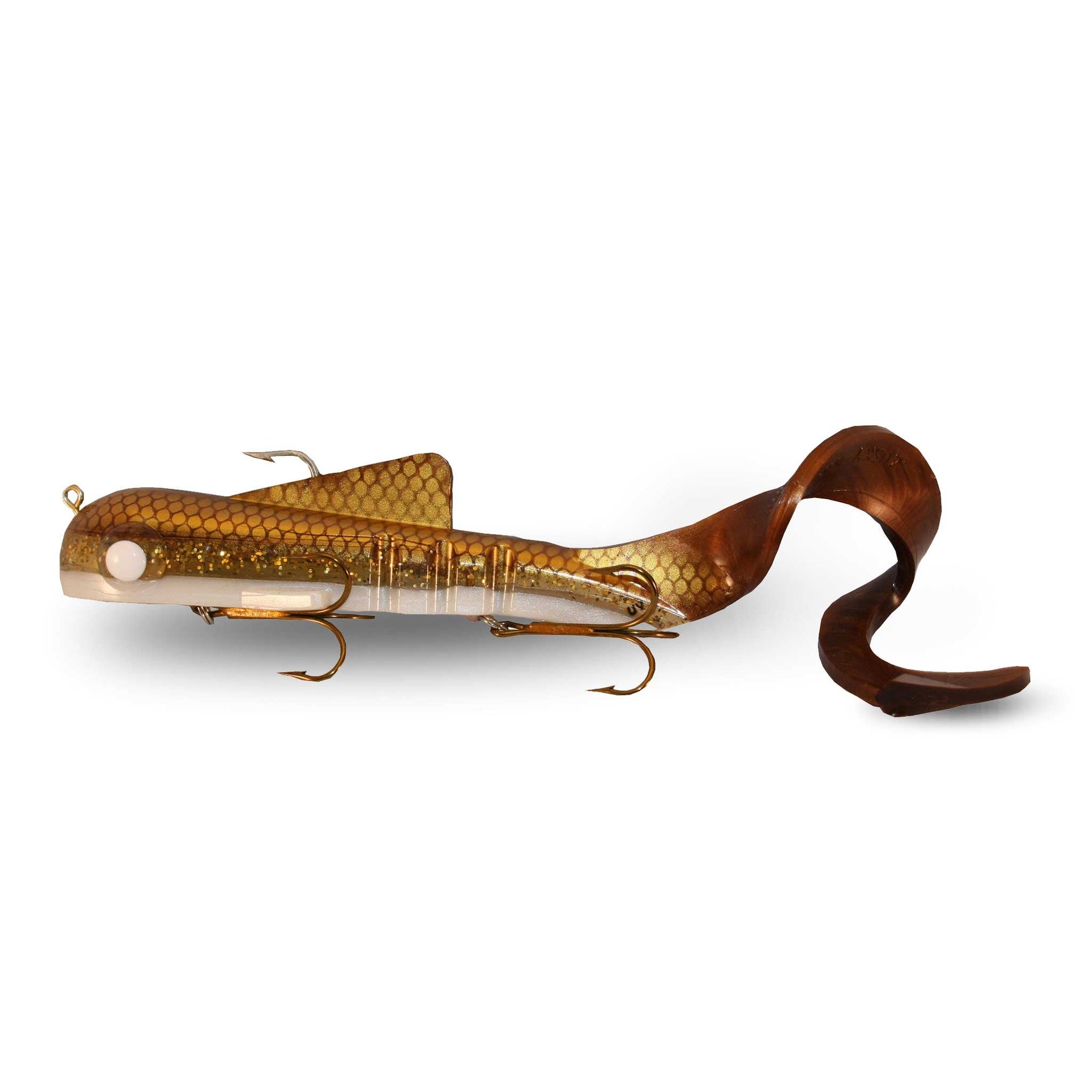 Musky Innovations Magnum Bull Dawg UV Brown Tail Walleye Rubber