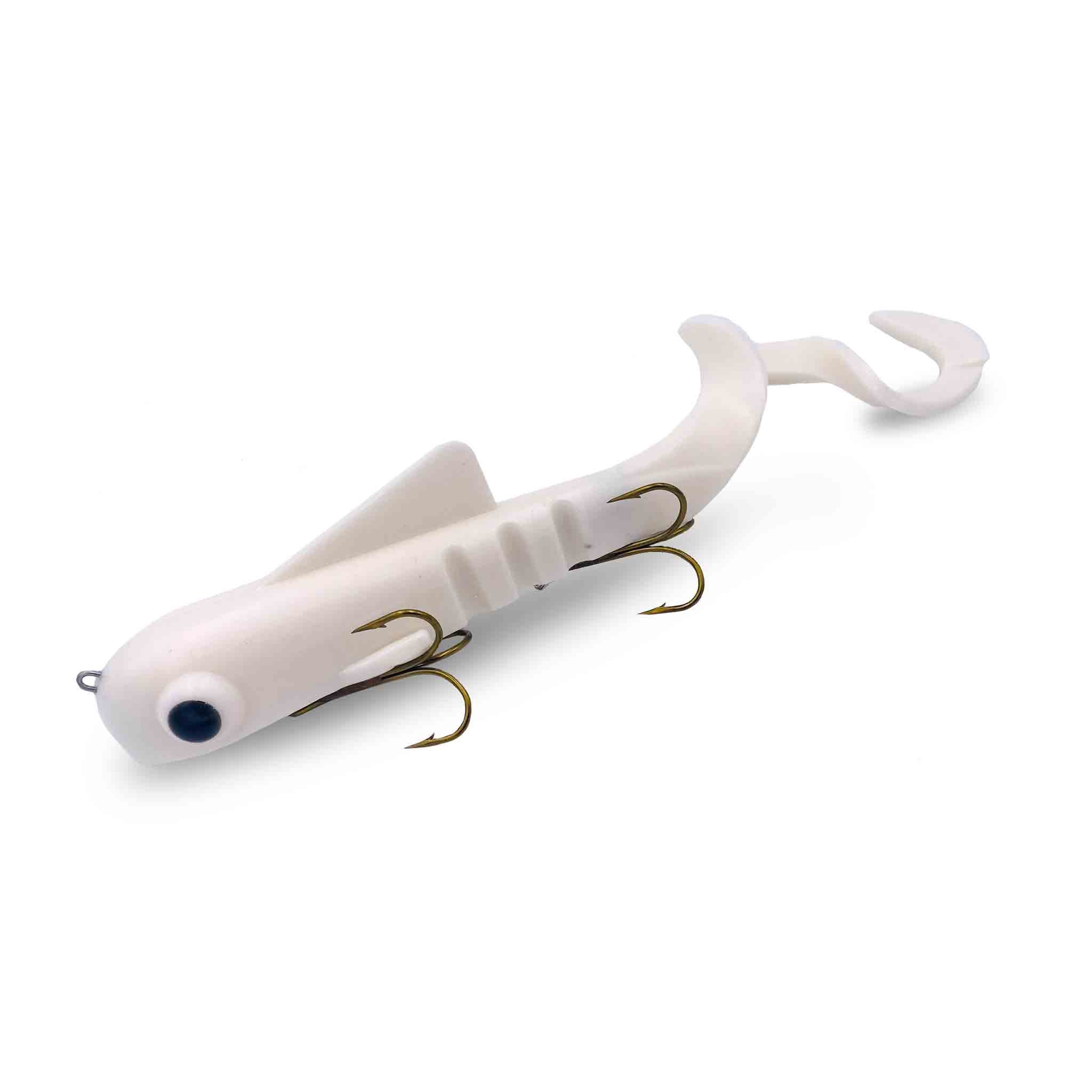 View of Rubber Musky Innovations Magnum Bull Dawg Pearl White available at EZOKO Fishing