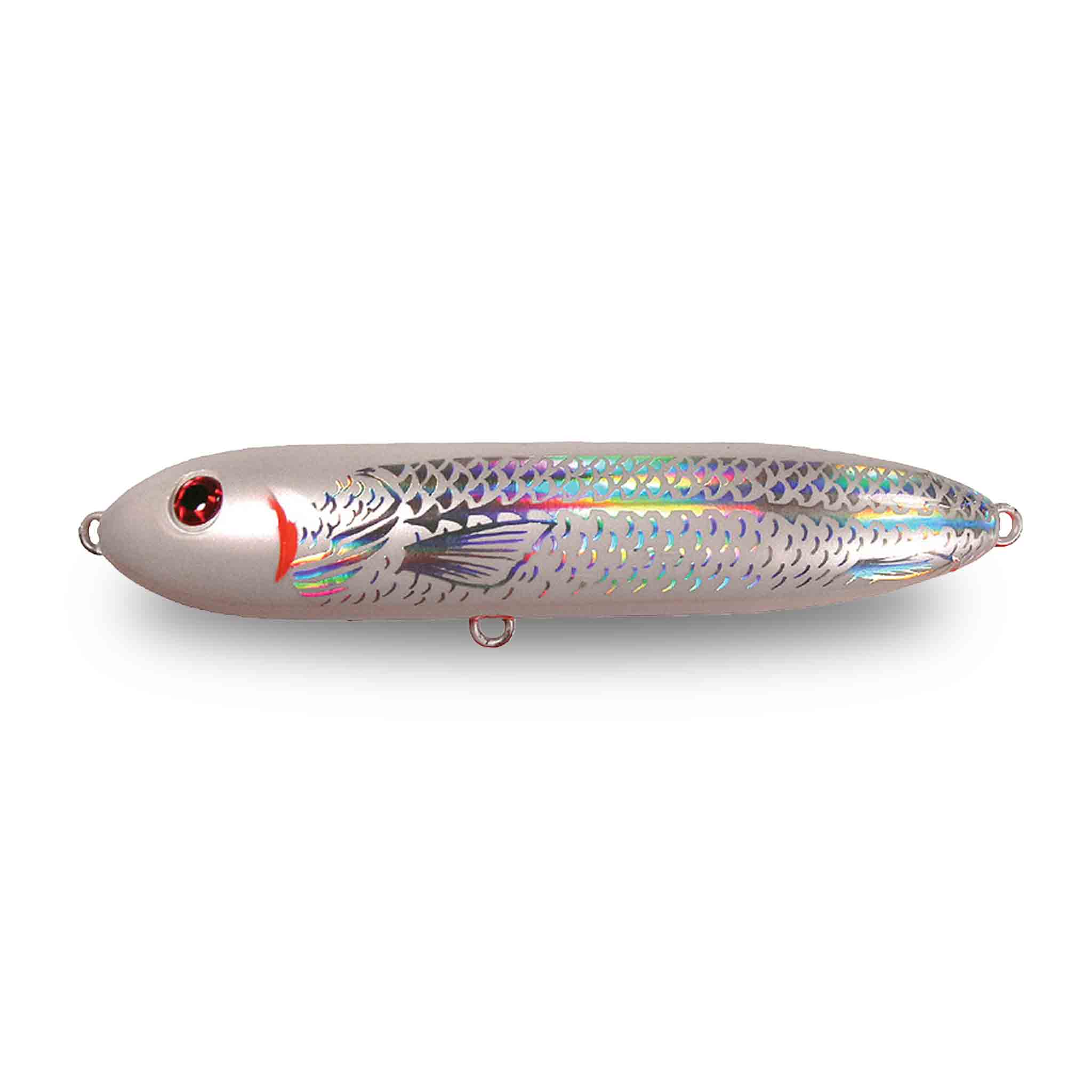 View of Topwater Musky Mania Li'l Doc Topwater Bait Holo Superman available at EZOKO Fishing