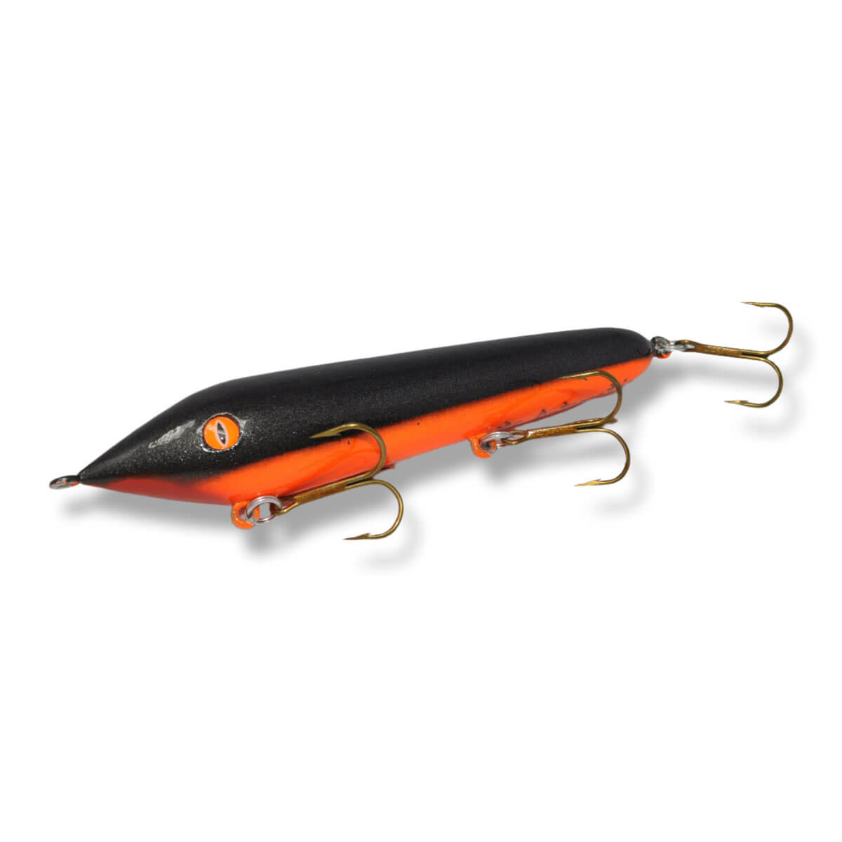 View of Musky Safari Mr. Automatic Glider Black / Orange available at EZOKO Fishing