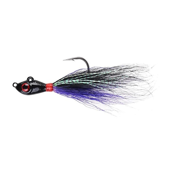 View of Jigs-Spoons Mustad Big Eye Bucktail Jig 2 oz Black/Purple available at EZOKO Fishing