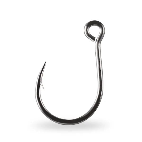 Mustad in-Line Single Wide Round Bend Forged Eyed Hook (5 Pack)