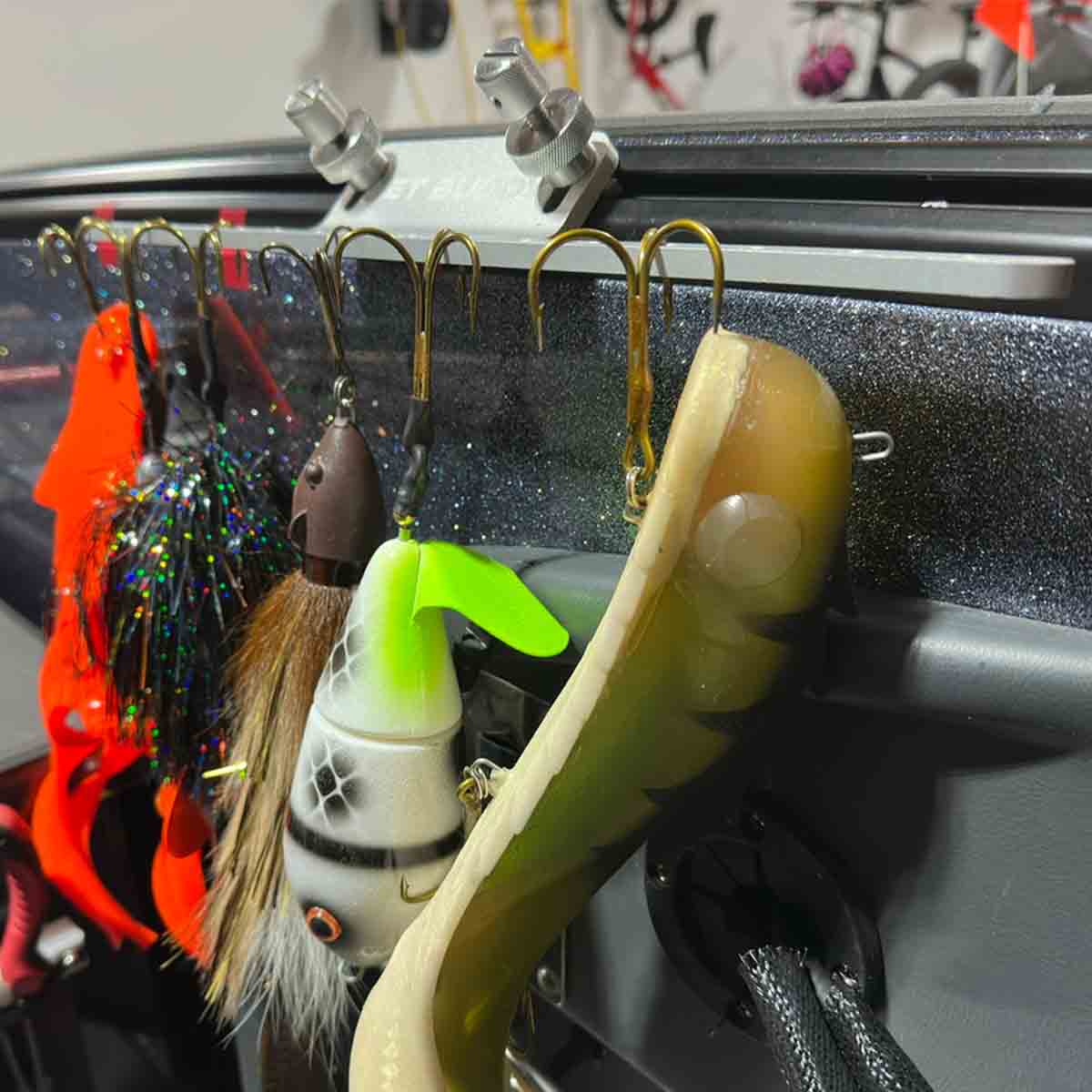 View of boating_accessories Net Buddy 42 degree Track Hook Holder available at EZOKO Pike and Musky Shop