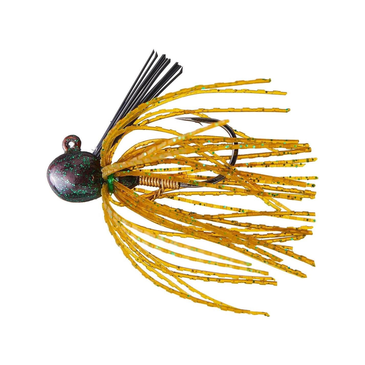 View of Jigs Nishine Lure Works Finesse Cover Jig Pumpkin Pepper & Green Flakes 1/3oz available at EZOKO Fishing