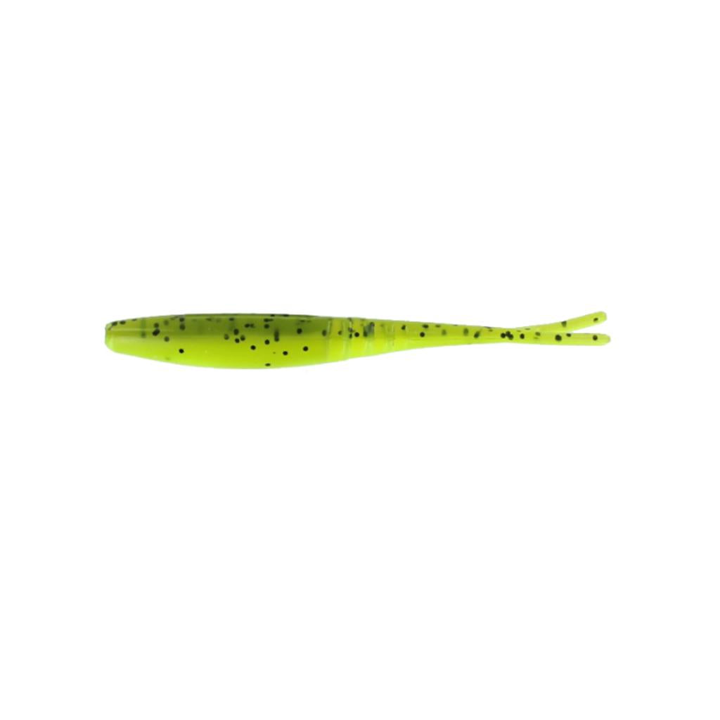 View of Softbaits NXS Drop Luck Finesse 3.75" Watermelon Chartreuse available at EZOKO Fishing