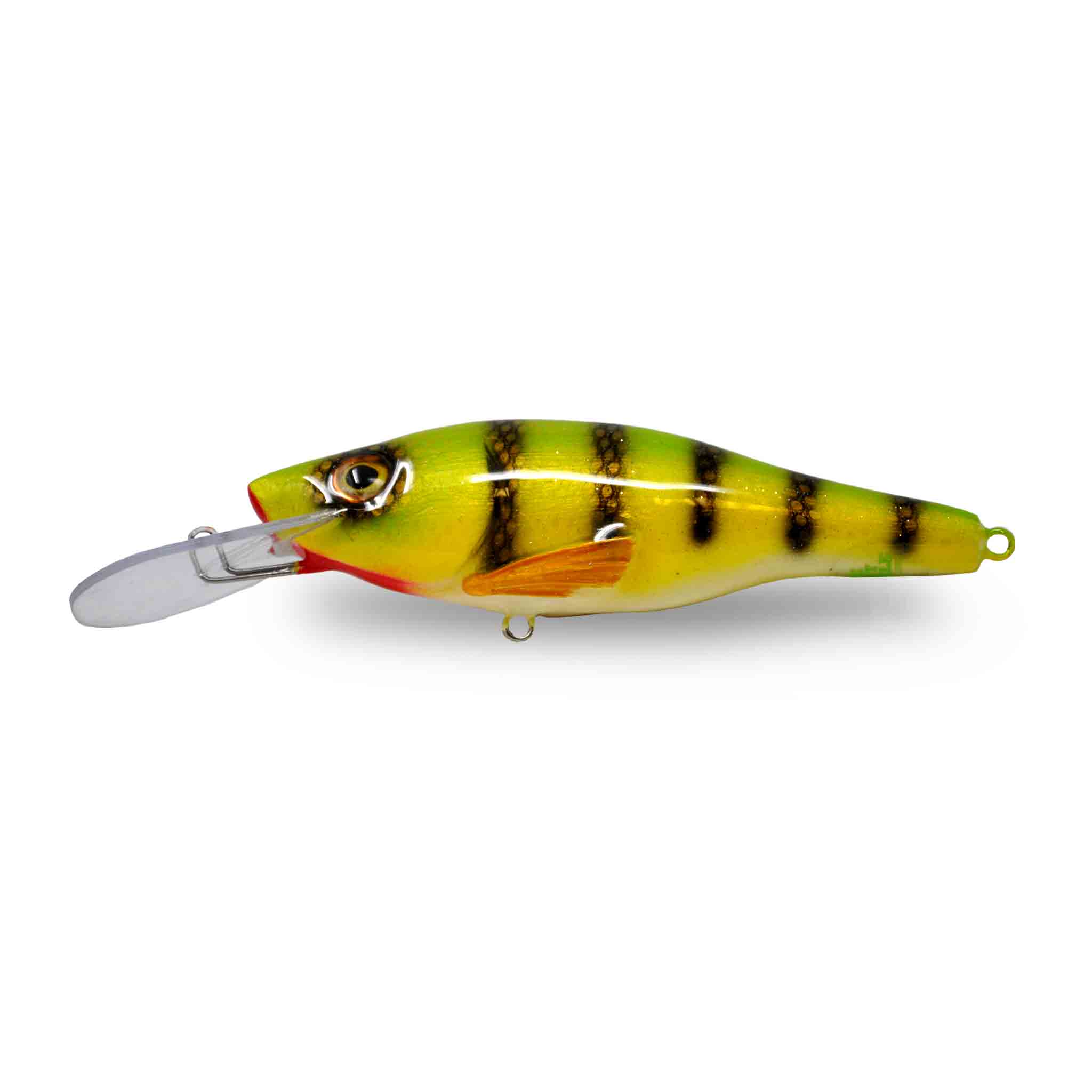 View of Crankbaits One Shot Tackle Straight Perch 7" Crankbait Perch / White Bellly available at EZOKO Fishing