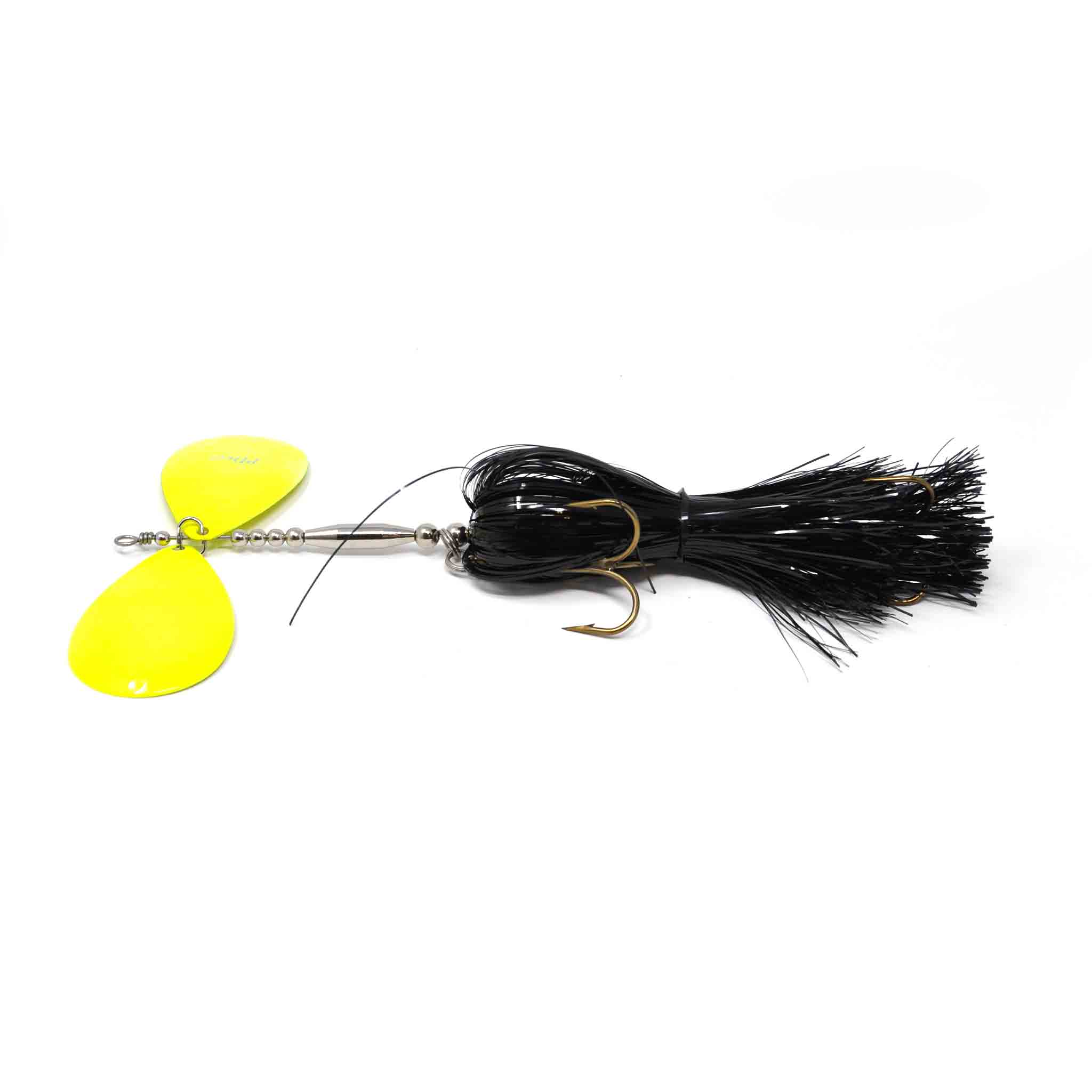 View of Bucktails PDeez Big Tens (10/10) Bucktail Black / Chartreuse available at EZOKO Fishing