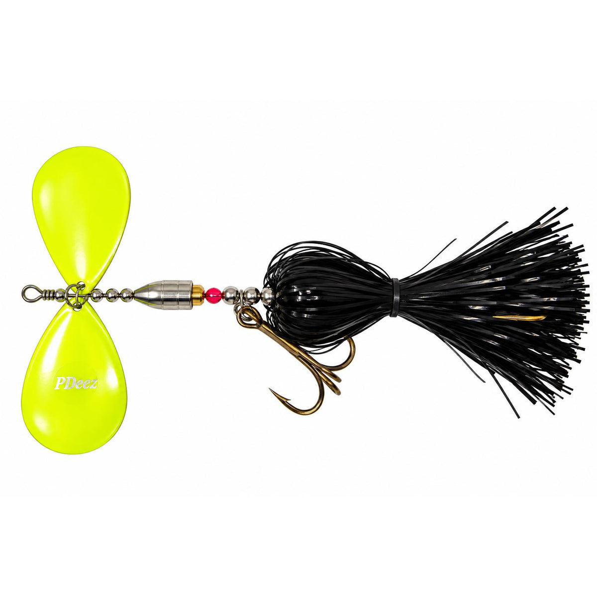View of Bucktails PDeez JM Bell LSG Missile (9/9) Bucktail Black / Chartreuse available at EZOKO Fishing