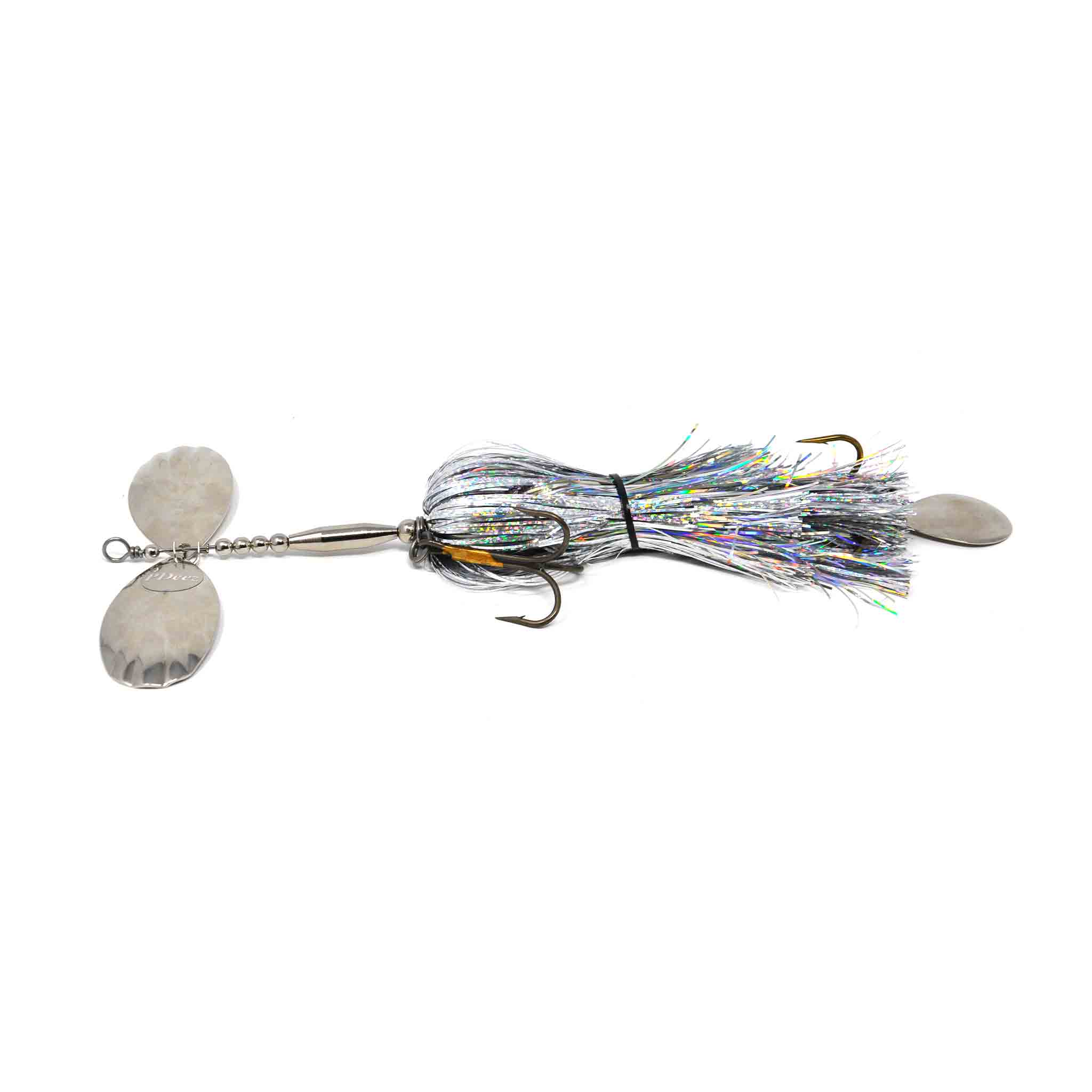 View of Bucktails PDeez KM Attitude Tail Spin (F8/F8) Bucktail Sub Zero available at EZOKO Fishing