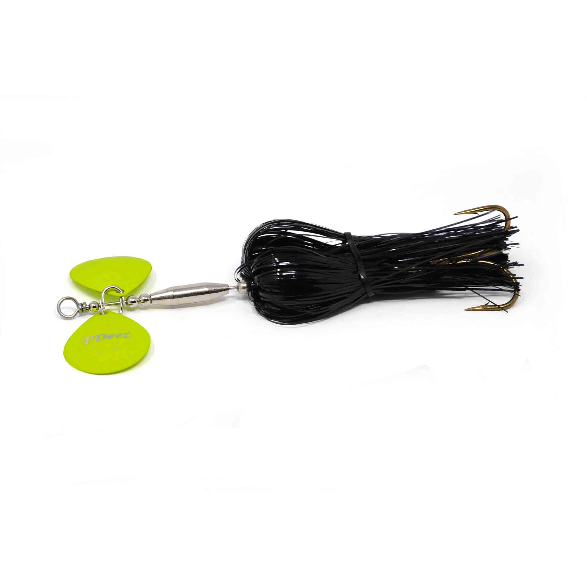View of Bucktails PDeez LLL Torpedo (6/6) Bucktail Black / Chartreuse available at EZOKO Fishing