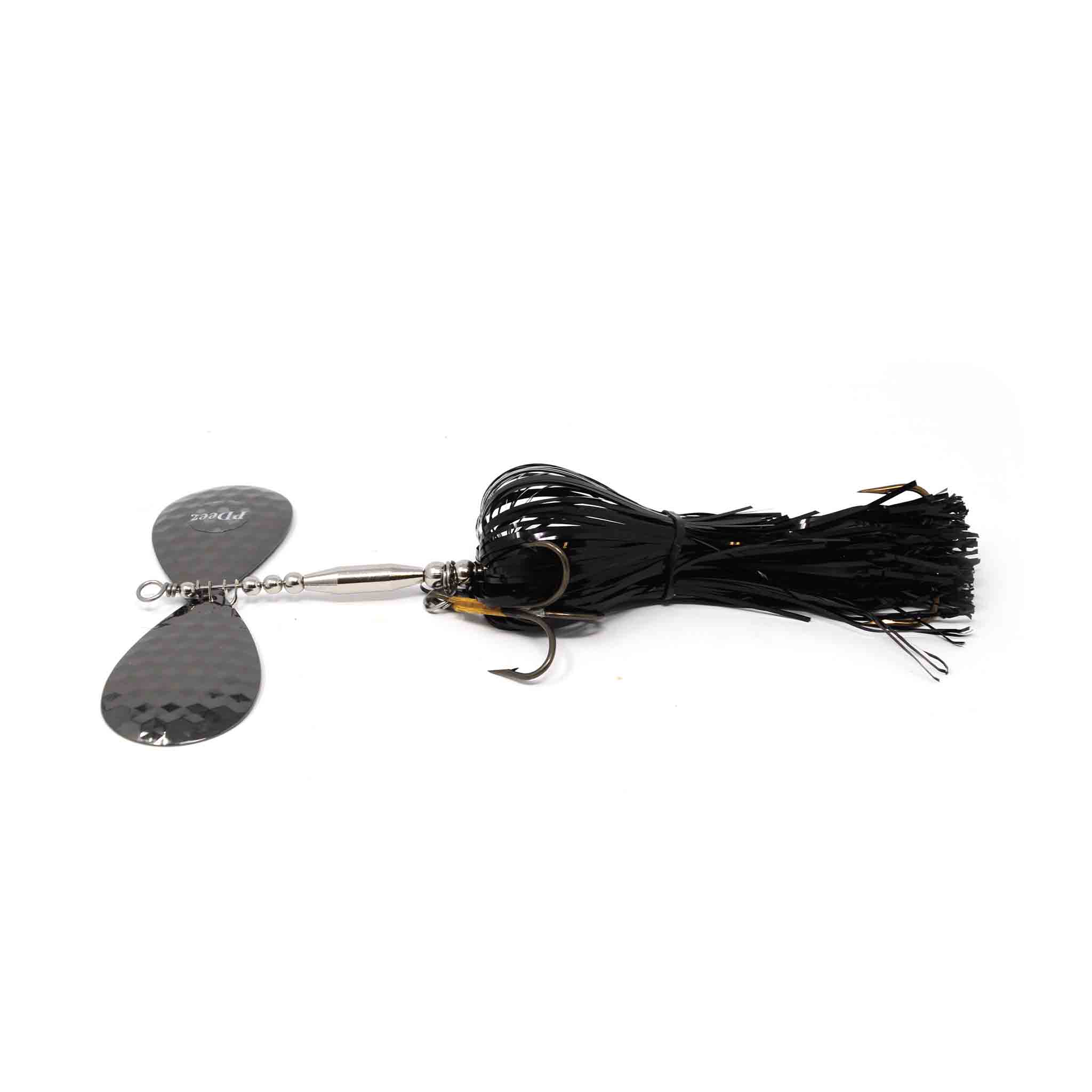 View of Bucktails PDeez LSG Missile (9/9) Bucktail Black / Nickel Hex available at EZOKO Fishing