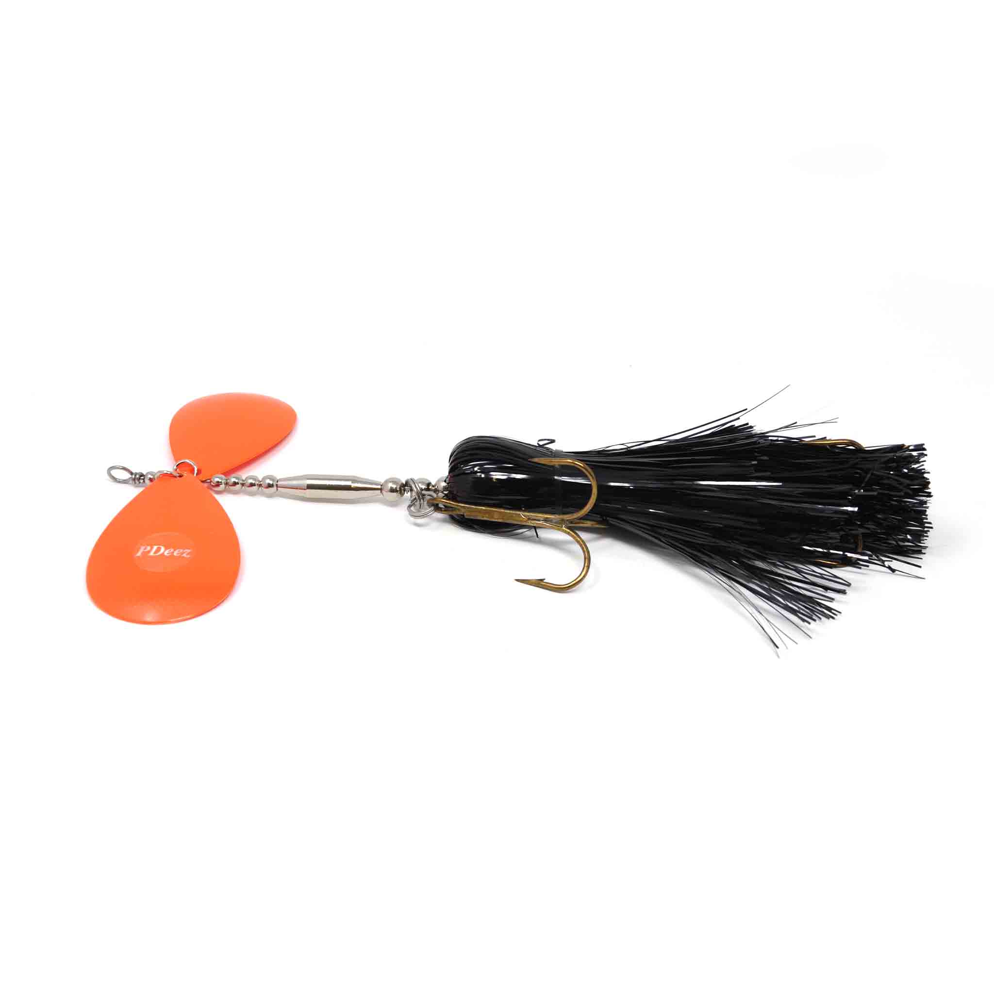 View of Bucktails PDeez Muskiemama Big Tens (10/9) Bucktail Black / Orange available at EZOKO Fishing