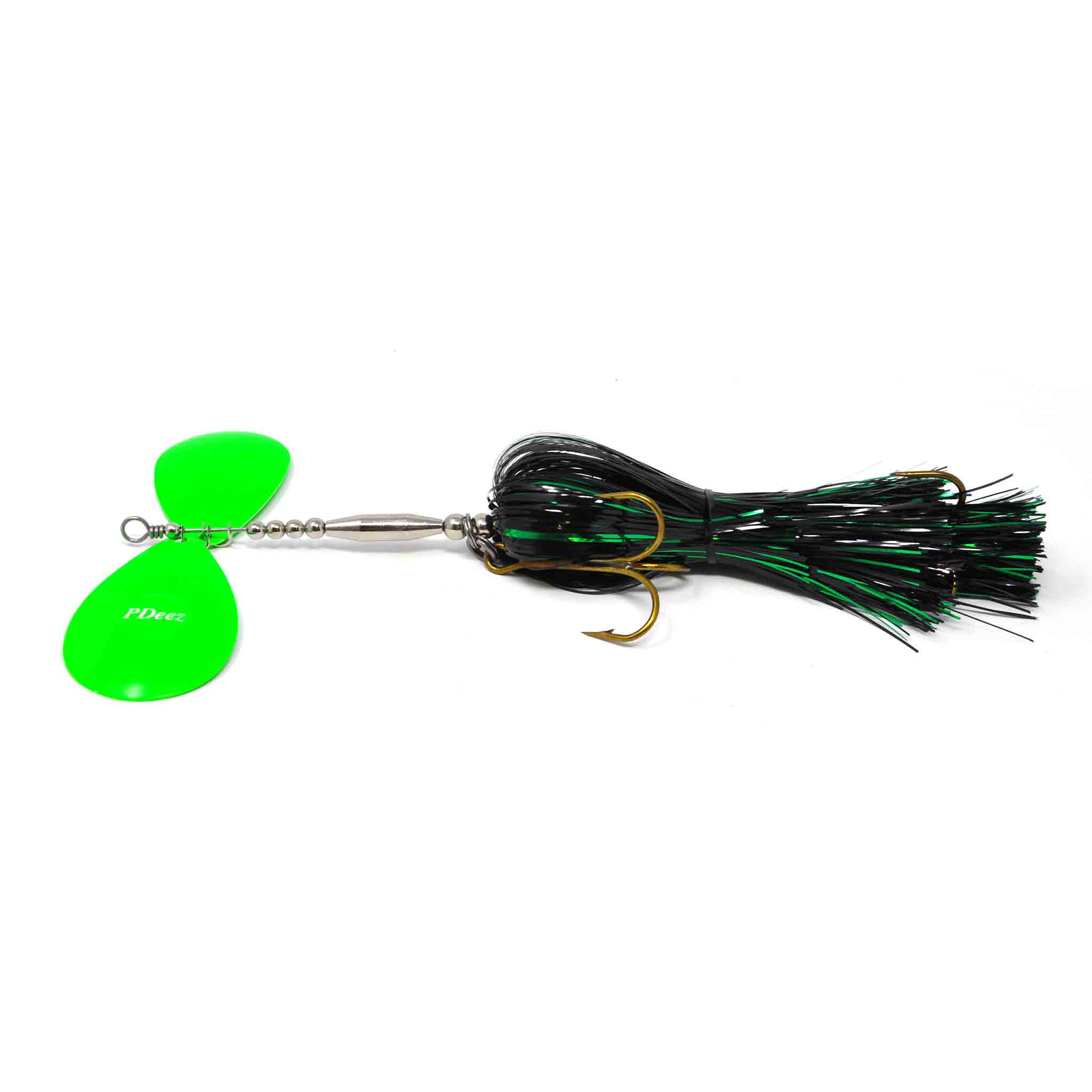 View of Bucktails PDeez Muskiemama Big Tens (10/9) Bucktail Green Hornet available at EZOKO Fishing